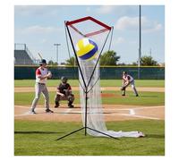 Filets de Volley-Ball Équipement d'entraînement for passeurs de Volley-Ball, Filet de Volley-Ball d'intérieur léger, Filet Cible idéal for Les Passes, Les Services et Les smashs.(Red)