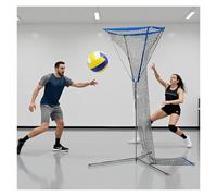 Filets de Volley-Ball Filet de Cible Mobile, équipement d'entraînement réglable, Filet de Rebond léger Multisports for Adolescents, familles, Adolescents, Adultes, débutants et Femmes(Blue)