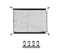 Filets pour Auto Filet De Coffre De Voiture pour Toyota pour RAV4 XA50 2019~2023 Organisateur Rangement en Maille Chargement Arrière Crochet De Poche Élastique Filet Rangement de Coffre(70x70cm)