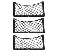 Filets pour Auto Filet Rangement Camping-Car Sac Rangement Poche Panneau Porte Siège Bus Support Téléphone en Maille Réseau pour Portefeuille Clés Filet pour Coffre Voiture(3PCS)