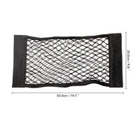 Filets pour auto Filet Rangement Coffre Arrière Filet Élastique Siège Autocollant Magique Sac Rangement En Maille Organisateur Sac Arrière Siège Livraison Gratuite Filet pour Coffre Voiture(50 x 25cm)