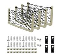 Filets pour Auto Lot De 4 Filets Rangement Universels en Maille Élastique pour Voiture 18,36 Cm Beige pour Accessoires D'intérieur De Véhicule Filet de Rangement Voiture