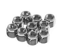 Filets Rapportés,Akozon 10pcs Insert de Filetage de Fil D'acier à Dent Fine Externe en 307 Acier Inoxydable(Inner M5*0.8 Outer M8*1.0)