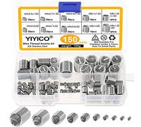 Filets Rapportés Type Helicoil 150pcs Assortiment d'Inserts M3 M4 M5 M6 M8 de Réparation de Fil Métallique en Acier Inoxydable Douilles Filetée Métrique (Set A-150pcs)