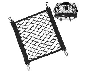 Filett Chargement pour Vélo - Filet De Rangement Élastique en Polyester 30 X 35 Cm | Neť Cargo Neť pour Moto avec Crochets Extensibles, Rangement pour Casque, Sécurisation des Bagages | Sac en Filet