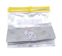 FILFEEL 10 Pièces Sacs de Stockage de Nourriture à Fermeture éclair en Papier d'aluminium étanche pour la Préparation des Repas et Les Restes, Inscriptibles et Pratiques, 9. X 6.7 Pouces (M)