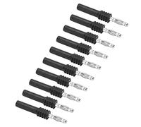 FILFEEL 10pcs J.20025 Adaptateur de Connecteur de Prise de Banane en Laiton 4 Mm Mâle à 2 Mm Femelle pour L'industrie (Black)