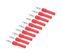FILFEEL 10pcs J.20025 Adaptateur de Connecteur de Prise de Banane en Laiton 4 Mm Mâle à 2 Mm Femelle pour L'industrie (Rouge)
