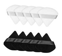 FILFEEL 10pcs Pouffle à éponge de Maquillage Molle pour la Poudre de Fondation avec une Forme Triangulaire, Adaptée à les Types de Peau et Facile à Transporter pour la Maison ou le