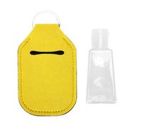 FILFEEL 20 Pièces Bouteille de Voyage Vide Porte-clés Bouteilles Compressibles Rechargeables 30 Ml Anti-fuite avec Capuchon Rabattable et Mousqueton pour Articles de Toilette Camp (YELLOW)
