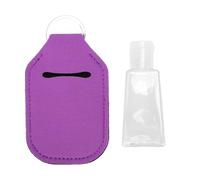 FILFEEL 20 Pièces Bouteille de Voyage Vide Porte-clés Bouteilles Compressibles Rechargeables 30 Ml Anti-fuite avec Capuchon Rabattable et Mousqueton pour Articles de Toilette Camp (PURPLE)