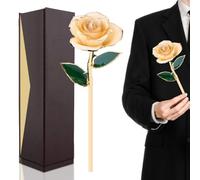 FILFEEL 24K Rose, de Fleur plongé dans pour Elle Faite de Rose fraîche, de la dernière mère pour Toujours/Thanksgiving/Noël/Saint-Valentin/fête d'anniversaire /