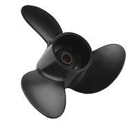 FILFEEL 3- Hélice de Bateau en Alliage d'aluminium de Remplacement pour Moteur Hors-Bord - Conception en Forme de Coupe à Râteau élevé, Moyeu cannelé en Cuivre, Finition