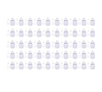FILFEEL 50pcs Mini Bouteilles de Voyage Porte-clés Pochette Ensemble 30 Ml Bouteilles étanches Rechargeables avec Crochets Porte-clés pour Désinfectant pour les Mains Lotion Artic (WHITE)