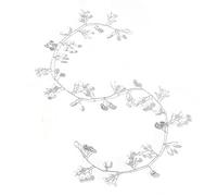 FILFEEL Accessoires pour Cheveux en Perles de 50 Cm, Couronnes de Fleurs pour Femmes, Bandeau en Perles Qui Ne Se Décolore Pas Facilement, Bien attaché aux Cheveux pour Mariage, (SILVER)