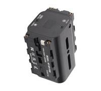 FILFEEL Adaptateur d'alimentation de Batterie Factice pour Caméras de la Série NP-F avec Support Double Face et Surveillance de l'alimentation en Temps Réel pour écrans et émetteurs