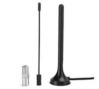 FILFEEL Antenne HDTV Intérieure TW4 avec Ventouse pour Double Réception de Télévision Numérique, Compacte et Facile à Installer, 2 Pièces