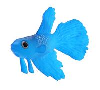 FILFEEL Artificielle Petit Poisson Drôle Silicone Petit Poisson Aquarium Décoration Drôle Faux Poisson pour Fish Tank Ornement De Poisson (Betta Bleu n°3)