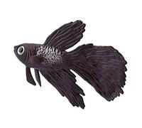 FILFEEL Artificielle Petit Poisson Drôle Silicone Petit Poisson Aquarium Décoration Drôle Faux Poisson pour Fish Tank Ornement De Poisson (Poisson Betta Brun n° 2)