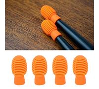 FILFEEL Astuce de Pratique du Bâton de Tambour, Amortisseurs de Pilon pour Faire Taire les Conseils de Pilon avec Conception Flexible 4pcs (ORANGE)
