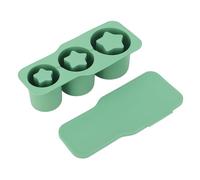 FILFEEL Bac à Glaçons en Silicone pour Gobelets de 20 à 40 Oz - Glace en Forme d'étoile avec Couvercle pour Congélateur (GREEN)