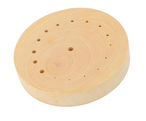 FILFEEL Base de Mouvement de Montre en Buis avec Trous Percés - Patin de Réparation Non Abrasif pour l'entretien du Balancier, des Engrenages et de l'échappement - Outil d'horlogerie en Bois 7