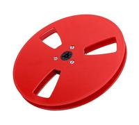 FILFEEL Bobine de Ruban Vide de Remplacement de 7 Pouces pour Lecteurs de Bande Studer Reel to Reel - Bobine de Réception ABS de 4 Pouces avec Bride NAB et 3 Trous de Traînée du Vent (rouge)