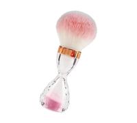 FILFEEL Brosse à Poussière D'ongles, Brosse de Nettoyage Douce en Forme de Sablier pour Outils de Manucure Nail Art, avec Fibres Denses et Douces pour les Débris de Poudre (PINK)