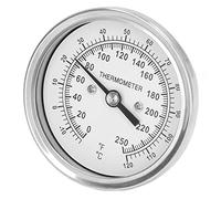 FILFEEL Cadran Bimétallique élevé pour Barbecue et Four, Jauge de Température de -18° à 120°C en Acier Inoxydable
