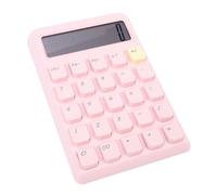 FILFEEL Calculatrice Solaire Grand écran à 12 Chiffres avec Boutons Mécaniques Réactifs - Calculatrice de Base Standard Compacte pour Le Bureau, l'école et Les études (Pink)