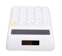 FILFEEL Calculatrice Solaire Grand écran à 12 Chiffres avec Boutons Mécaniques Réactifs - Calculatrice de Base Standard Compacte pour Le Bureau, l'école et Les études (White)