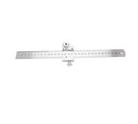 FILFEEL Carpentry Scriber Position Block, Steel Ruler with Fixing Locator