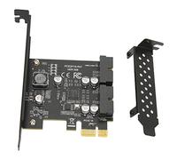 FILFEEL Carte d'extension PCIE vers USB 3.2, Carte Riser de Connecteur 19 Broches à Double Port 5 Gbit/s, connectivité Haut Débit pour PC et Ordinateurs Portables (Tableau Noir 19PIN)