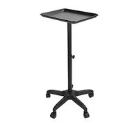 FILFEEL Chariot de Plateau de Salon en Aluminium, Chariot Utilitaire de Salon, Roulant de avec Hauteur Réglable, Roulettes Pivotantes à 360 Degrés pour la Coiffure, la