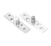 FILFEEL Charnière de Porte en Acier Inoxydable 2 Pièces, Charnière Pivotante à 360 Degrés avec Surface Brossée et Résistance, pour Porte Tournante de 75 Mm de Long (axe central)