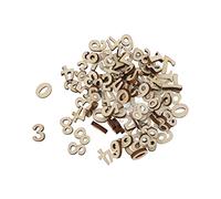 FILFEEL Chiffres en Bois de 0 à 9, 100 Pièces, pour l'artisanat, la Décoration de la Maison, Design Sûr et Unique