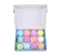FILFEEL Coffret de Sels de Bain, 12 Boules Colorées avec Jouets Surprise,