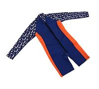 FILFEEL Combinaison de Plongée à Manches en Néoprène 2,5 Mm pour Enfants - Maillot de Bain Bleu et Plongée, Unisexe, pour Le Plaisir (Taille 8)