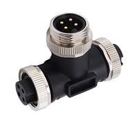 FILFEEL Connecteur en T IP67 à 3 Ports Compatible NMEA 2000 - Terminateur de Câble de Dérivation fileté à 4 Voies de 7/8 Pouces pour Capteurs, Actionneurs et Systèmes Marins