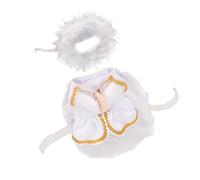 FILFEEL Costume d'ange Drôle pour Chiens et Chats | Tenue de Cosplay de Vacances Unique pour Les Fêtes de Noël d'halloween M (M)