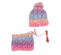 FILFEEL Ensemble Chapeau Chauffant USB - Bonnet Chauffant tricoté Coupe-vent avec Cache-cou, Technologie de Chauffage en Fibre de Carbone, Chaleur de 40 à 50 °C pour les Sports d'hiver, le Ski, le