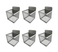 FILFEEL Ensemble de 6 Sachets de thé Magnétiques - Support de Stockage de thé en Métal Peu Encombrant pour Réfrigérateur, Comptoir de Cuisine et Bureau - Peut Contenir jusqu'à 72 Sachets de, (Gris