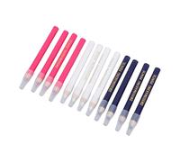 FILFEEL Ensemble de Crayons de Couture - Crayons de Marquage de Tissu de 12 Pièces pour Tailleurs, Couturières, Broderie de Matelassage - Stylos à Craie Blanche et Bleue avec Protection -