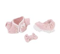 FILFEEL Ensemble de Vêtements de Poupée élégant de 17 Cm, avec Pantalon, Décor de Nœud, pour Un Jeu et Une Collection Imaginatifs (Pink)
