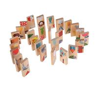 FILFEEL Ensemble en Bois de 28 Pièces sur Le Thème des Animaux pour Enfants, Jouet de Construction éducatif coloré pour Le Développement Cognitif