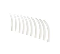 FILFEEL Faux Ongles Longs 10 Pièces, Pointes D'ongles Professionnelles pour Extension et Manucure Française, 3 Couleurs 10 Tailles avec Application Facile, Adaptées aux Designs en Gel (Beige)