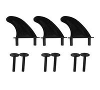 FILFEEL Fin de Planche de Surf, Ailettes à Paddle 3 Pcs Remplacement du Moteur à Paddle Baigne Noire pour Planche de Surf (Black)