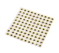 FILFEEL Fish Eyes for Lures Sticker, Lure Eyes Sticker Fishing Fishing avec 100 Faux Yeux 0.3 Pouces de Pêche 3D Super Simulation pour Divers Appâts de Bricolage et Adhésifs (Gold)