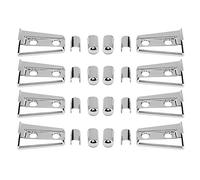 FILFEEL Garniture de Couvercle de Charnière de Porte Argentée, 24 Pièces, pour JK 2007 - 2017, Accessoires de Voiture élégants