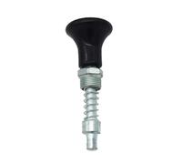 FILFEEL Goupille de Réglage Ajustable à Ressort, Axe de Verrouillage Multipurpose en Acier Alliage Aluminium et Polypropylène, pour Bloc de Poids Salle de Sport (BLACK)